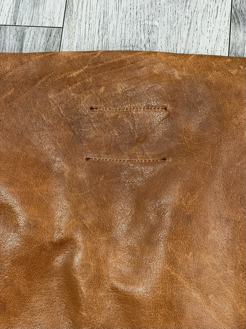 Ralph Lauren Double RL Brown Leather Artisanal Bag with Hair Tassel Concho RRL
